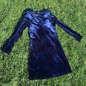 Dreamy blue velveteen tunic